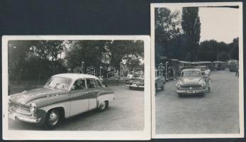 cca 1970 2 db Wartburg fotó / 2 vintage photos of Wsrtburgs 9x11 cm
