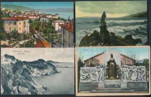 Kb. 150 RÉGI vegyes városképes képeslap Jugoszlávia és Trieszt környékéről, nagy számban Abbázia; 1 db leporelló, 1db 'Szabadka visszatért 1941' So. Stpl.,  vegyes minőség / Appox. 150 old postcards about the vicinity of Yugoslavia and Triest, Abbazia in great numbers, 1 folding card, 1 So. Stpl.; mixed quality