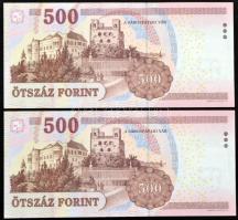2010. 500Ft "EC" (2x) sorszámkövetők T:I,I-