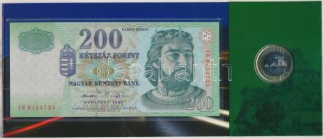 2009. 200Ft elsőnapi veret díszcsomagolásban + 2006. 200Ft "FB" "Búcsú a 200Ft-os ban...