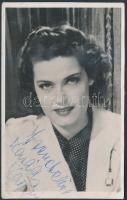 Karády Katalin (1900-1990) színésznő portréja, filmfotó, dedikált, hátulján feliratozva, 14×9 cm