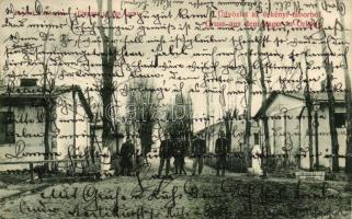 Örkény-tábor, Bejárat a táborba; kiadja Wassermann Vilmos (ázott / wet damage)