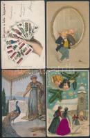 40 darab RÉGI motívumlap, vegyes minőség, néhány litho / 40 old motive postcards, mixed quality, some litho