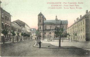 Ivano-Frankivsk, Stanislawów, Stanislau; Plac Franciszka Józefa / Franz Joseph Square, church