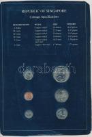 Szingapúr 1981-1982. 1c-1$ 6xklf, "Coin Sets of All Nations" forgalmi szett felbélyegzett ...