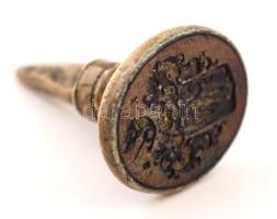 Címeres pecsétnyomó, réz, (csak a nyomórész), m:3 cm