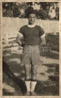 Dunai (Dujmov) János, dedikált fotó képeslap / Hungarian football player, signed photo postcard