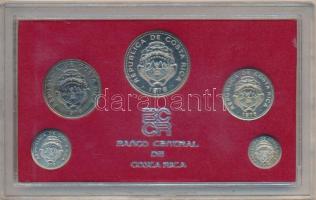 Costa Rica 1976. 5c-1C 5xklf db szettben, eredeti plasztiktokban T:PP Costa Rica 1976. 5 Centimos - 1 Colon 5xdiff, in set, in original plastic case C:PP