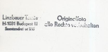 Az 52-es villamos, Linzbauer Tamás fotója, hátulján pecséttel jelzett, 9×14 cm