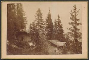 cca 1900 Rózsamenház, Magas-Tátra, keményhátú fotó Czéhula Ferenc késmárki műterméből, 10,5×16 cm