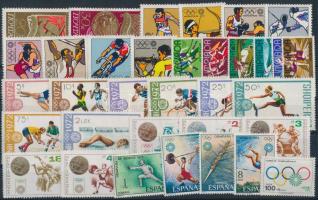 Summer Olympics 22 countries 90 stamps with sets, Nyári olimpia  motívum tétel 22 klf ország 90 klf bélyeg, közte sorok