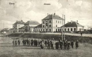 Tövis, Teius, Dreikirchen; vasútállomás / railway station (fl)