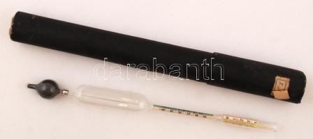 Fokoló (Araometer) eredeti dobozában,  h: 29 cm