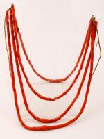 Háromsoros korall nyaklánc