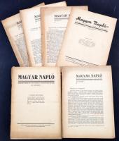 1933-34 Magyar Napló 1933 április ill., 1934 júl-okt. 5 száma, összesen 6db