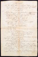 1803 Kimutatás lelkészi teendőkről, viaszpecséttel, 45x29cm