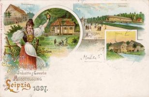 Leipzig Ind. u. Gew. Ausst. 1897 C Litho So. Stpl.