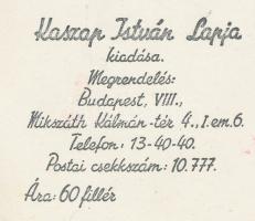 Kaszap István (1916-1935) jezsuita novíciusfotója, hátoldalon feliratozva, 18x12 cm