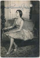 Rosanna Schiaffino színésznő (1939-2009) saját kezű aláírása az őt ábrázoló fotón / autograph signature