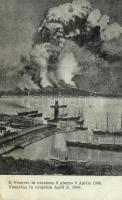 Vesuvius in eruption April 9, 1906; American bilingual postcard (worn edges)