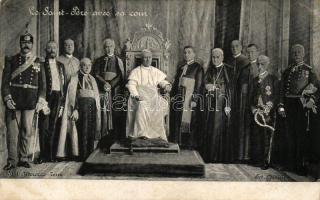 Vatican City, Le Saint-Pere avec sa cour / The Holy Father with his court, Pius X. (EK)