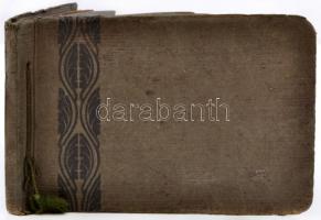 cca 1915-18 I. világháborús katonai album a Dél-tiroli olasz frontról, a fotók nagy része feliratozva vitéz Simon József (Pécs) hagyatékából, cca 48db, különböző méretben, cca 8x13cm