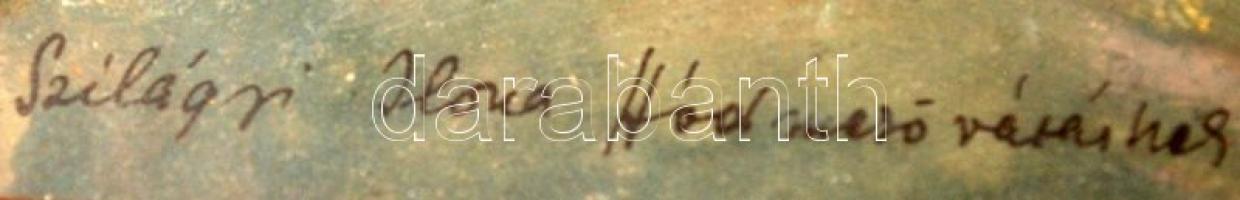 Szilágy Ilona (1904-?): Hódmezővásárhely. Vegyes technika, papír, jelzett, üvegezett keretben, 31×49...