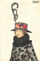 Fashion postcard, B.K.W.I. 481-5. s: Mela Koehler