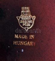 Zsolnay, eozin mázas plakett " IV Pécsi Ipari Vásár és Kiállítás 1973" felirattal, jelzett...