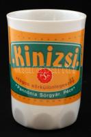 Zsolnay Pannónia Sörgyár Pécs, fehér mázas pohár, jelzett, hibátlan, m:11,5 cm