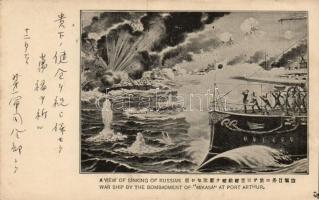 Battle of Port Arthur, Sinking Russian battleship, Mikasa Japanese battleship (EK)
