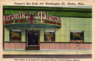 Boston, Massachusetts; Pieronis Sea Grill, Washington Street 601 (worn edges)