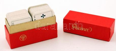 1 szett Patience mini francia kártya, eredeti dobozában, szép állapotban