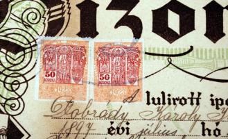 1927 Fogtechnikus oklevél 47x35 cm