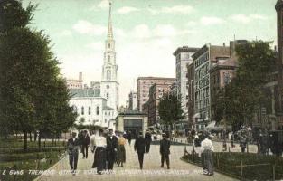Boston, Massachusetts; Tremont Street Mall, Park Street, Church