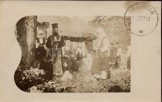 1917 Veria, Veroia; Orthodox priest, folklore, funeral ceremony, photo