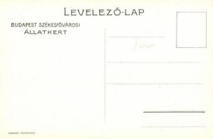 Budapest Székesfővárosi Állatkert reklám. Székesfővárosi Házikönyvnyomda  / Budapest zoo advertiseme...