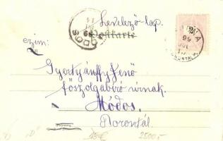 1899 Porta Westfalica, Denkmal Kaiser Wilhelm des Grossen, litho