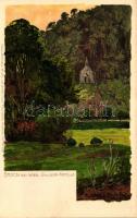 Baden bei Wien, Cholera-Kapelle; Künstlerpostkarte No. 2713. von Ottmar Zieher, litho s: Raoul Frank