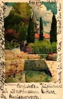 Abbazia; Künstlerpostkarte No. 1136. von Ottmar Zieher, litho s: Raoul Frank