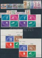 Summer Olympics 9 sets + 1 value in 3 steck cards, Nyári olimpia motívum 9 klf sor + 1 önálló érték 3 db stecklapon