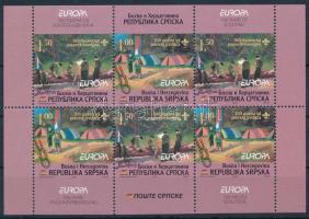 Europa CEPT: Cserkész bélyegfüzetlap, Europa CEPT: Scouting stampbooklet sheet
