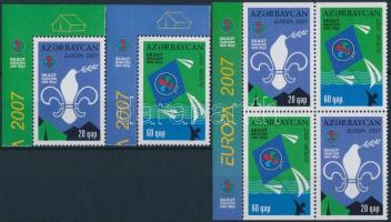 Europa CEPT: Scouts corner set + stampbooklet sheet, Europa CEPT: Cserkész ívsarki sor + bélyegfüzetlap