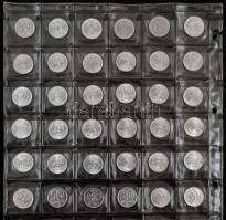 Igényes fillér, forint gyűjtemény ritka évszámokkal, albumba rendezve: 1946-1992. 2f Cu-Zn, Al (36xk...