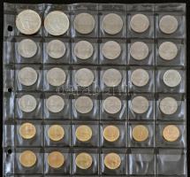 Igényes fillér, forint gyűjtemény ritka évszámokkal, albumba rendezve: 1946-1992. 2f Cu-Zn, Al (36xk...