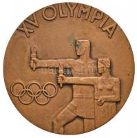 Finnország / Helsinki 1951. "XV. Olimpia / Helsinki 1952" Br részvételi emlékérem. Szign.:...