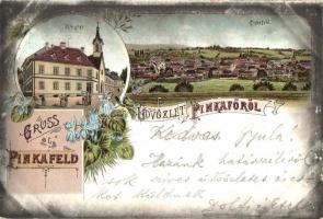 1898 Pinkafő, Pinkafeld, Kloster; floral litho
