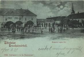 1898 Érsekújvár, Kossuth tér, Arany Oroszlán szálloda; kiadja Conlegner J. és fia / Square