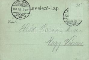 1898 Érsekújvár, Kossuth tér, Arany Oroszlán szálloda; kiadja Conlegner J. és fia / Square