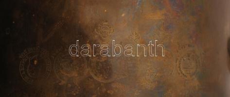 XIX. sz. Jelzett antik orosz szamovár, réz / XIXth century, Russia marked antique samovar. Brass. m:...